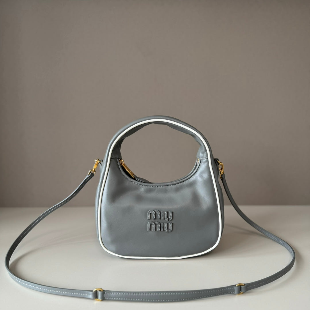 MiuMiu Wander Crescent Bag 22cm Leather