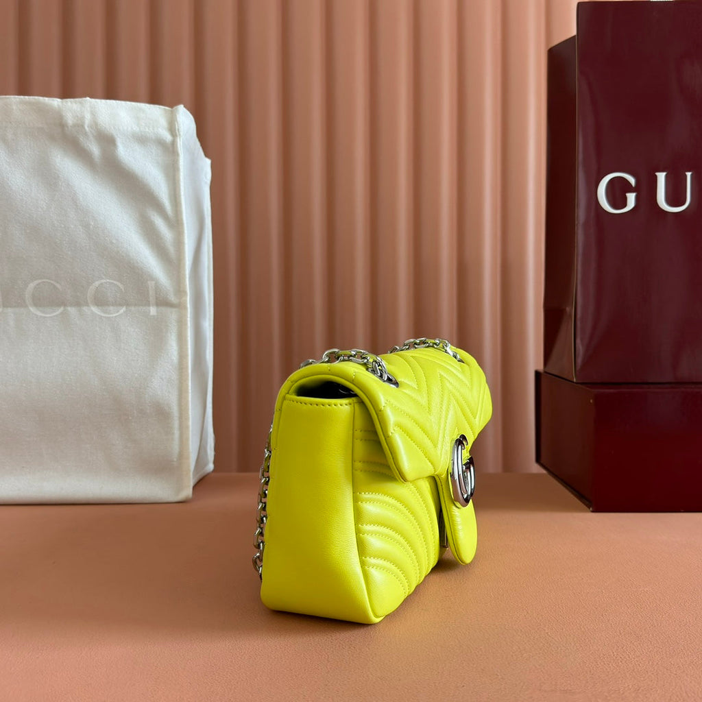 Gucci GG Marmont Bag Yellow Sheepskin 250855