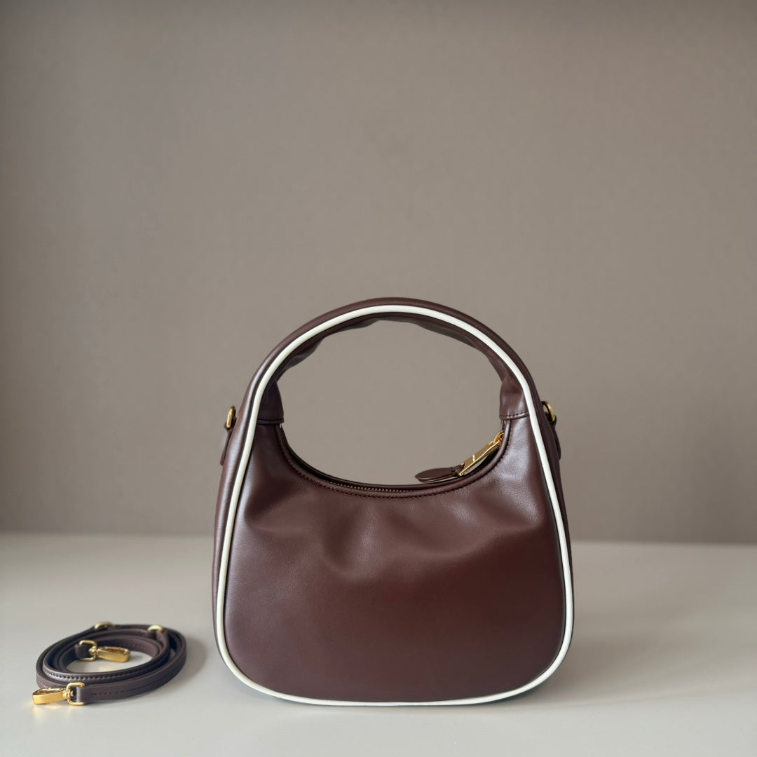 MiuMiu Wander Crescent Bag 22cm Leather