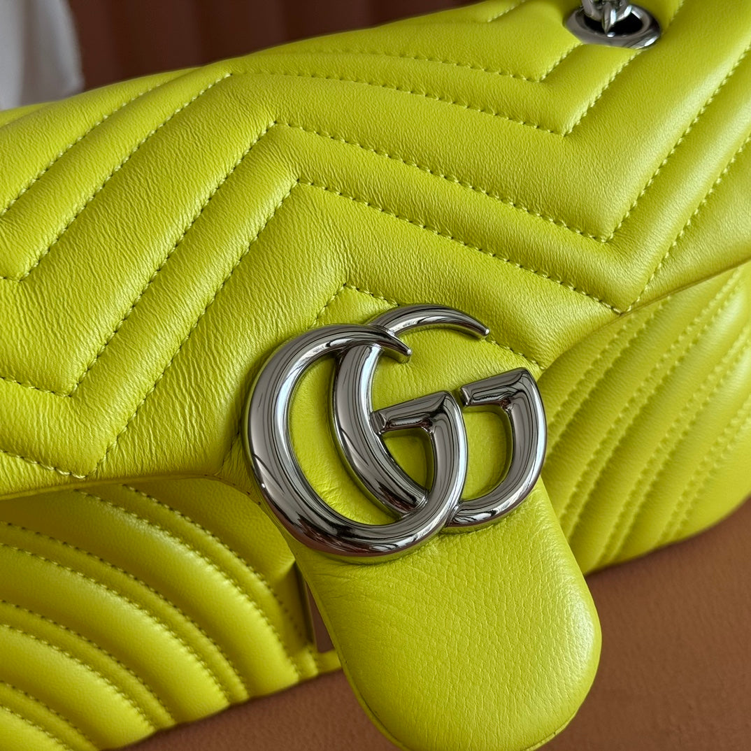 Gucci GG Marmont Bag Yellow Sheepskin 250855