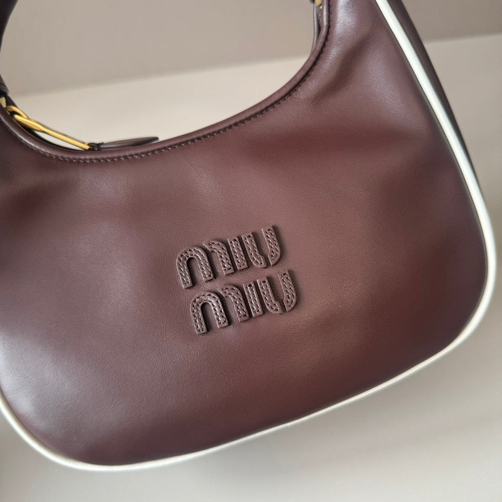 MiuMiu Wander Crescent Bag 22cm Leather