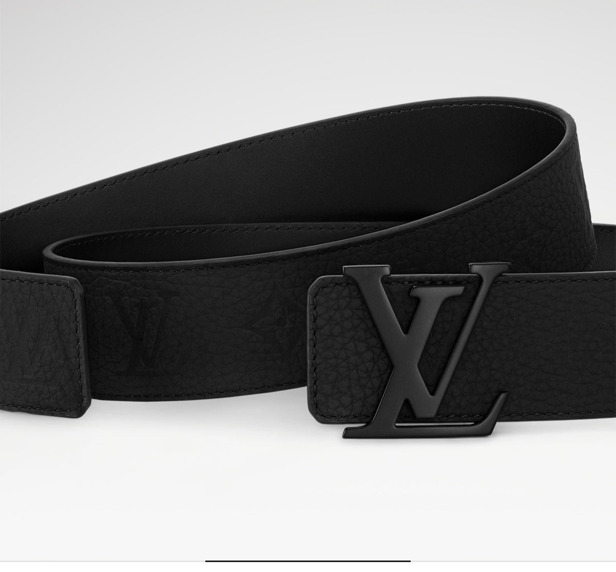 Louis Vuitton LV Initiales 40MM Reversible Belt Monogram Taurillon Black Hardware