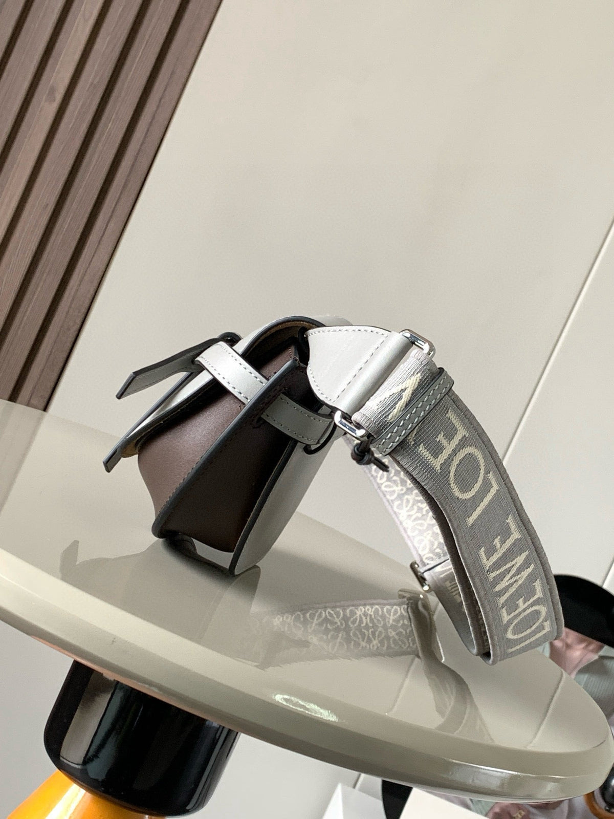 Loewe Mini Gate Dual Bag Light Grey Calfskin