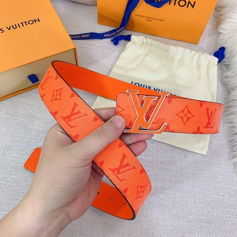 Louis Vuitton LV Initials Reversible Belt Monogram 40MM Volcano Orange