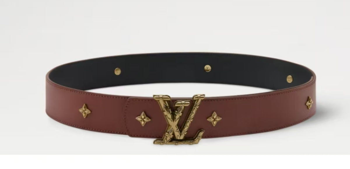 Louis Vuitton LV Dimension Drift Flower Studs 40mm Reversible Belt