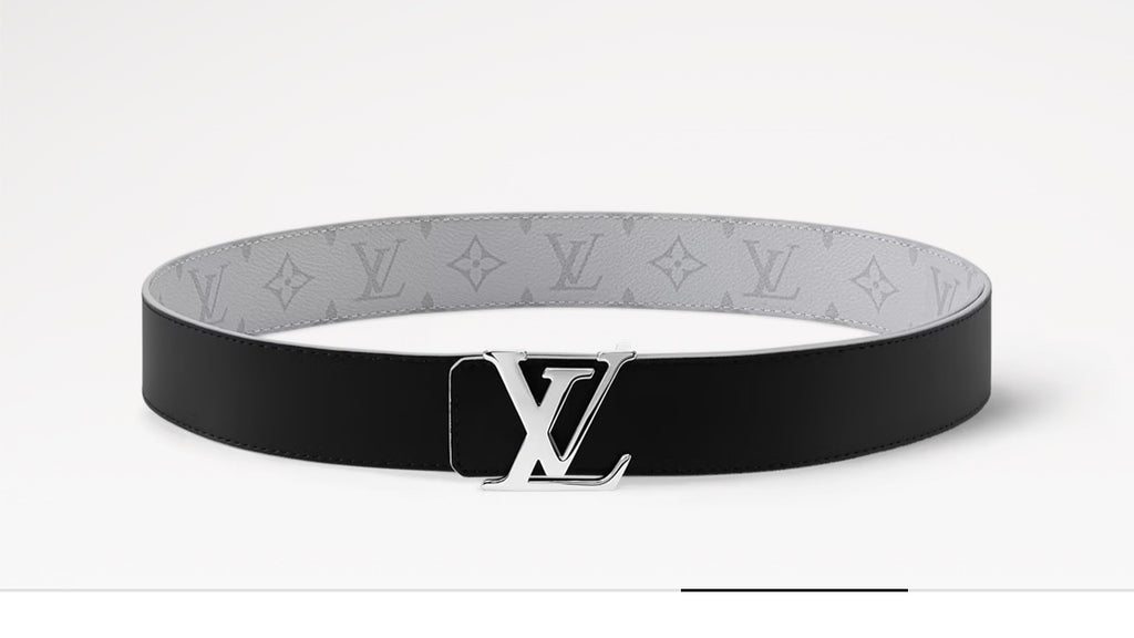Louis Vuitton LV Initials Monogram Reflective 40MM Reversible Belt Grey