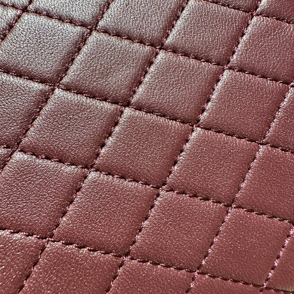 YSL Gaby Vanity Bag 18 Burgundy Quilted Calfskin