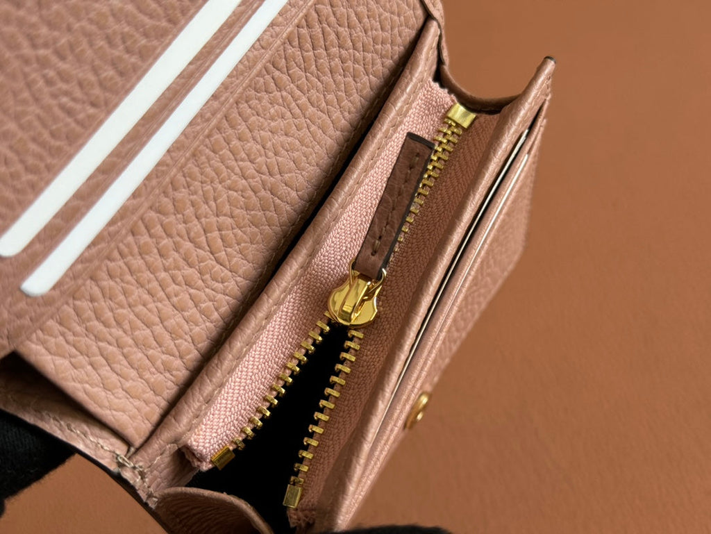 Gucci Marmont Wallet Ebony mix Pink Canvas Leather 250960