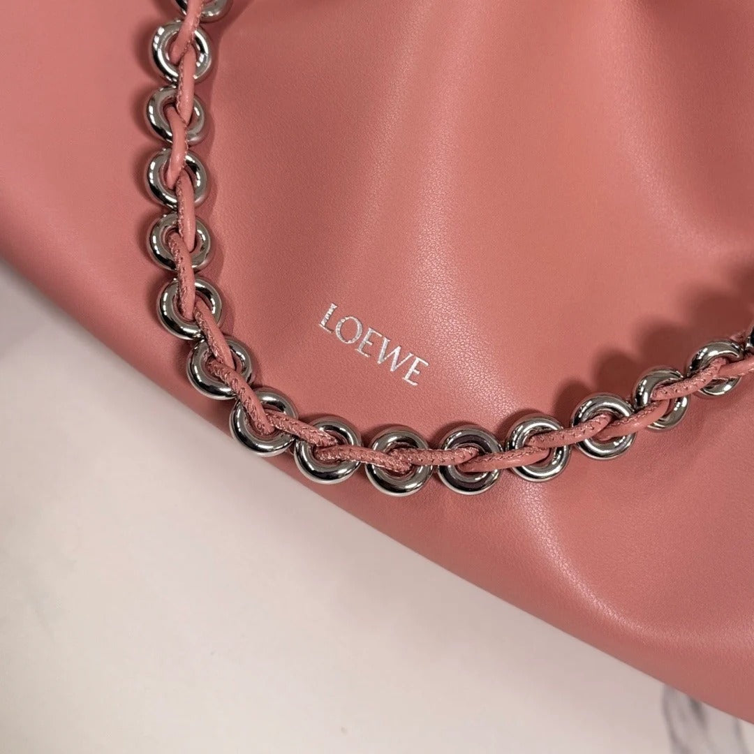 Loewe 2026 Medium Flamenco Purse 30cm Pink Nappa Lambskin
