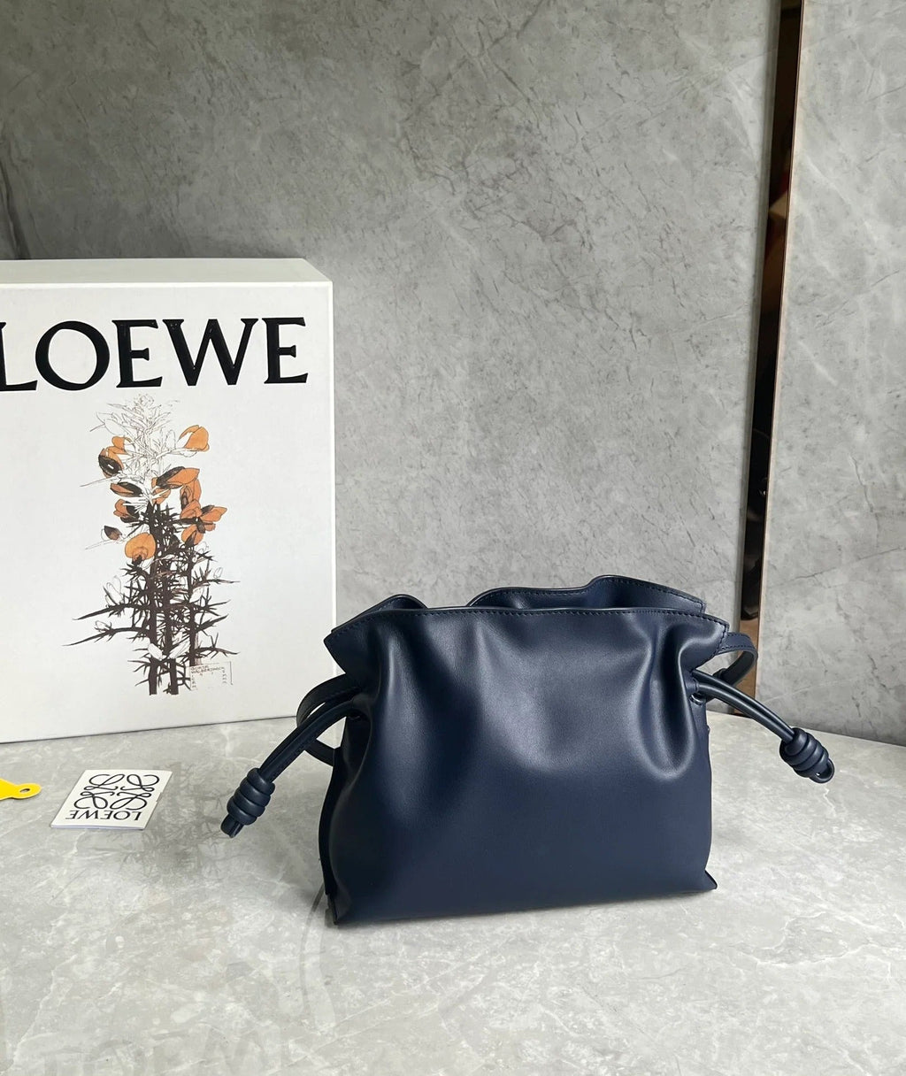 Loewe 2026 Flamenco Purse 23cm Blue Nappa Lambskin