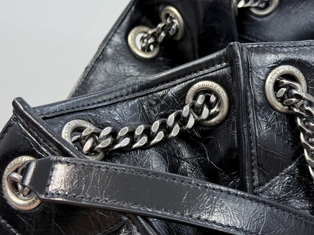 YSL Niki Shopping Bag 33 Black Quilted Calfskin