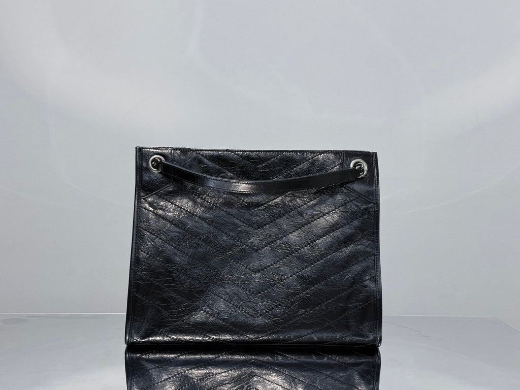 YSL Niki Shopping Bag 33 Black Quilted Calfskin