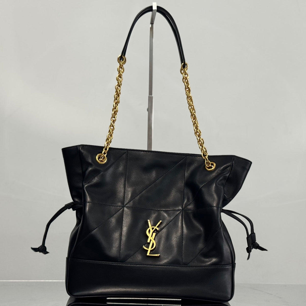 YSL Small Tote Bag 29 Black Caflskin
