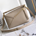Loewe 2026 Puzzle Bag 24 Beige Grained Calfskin