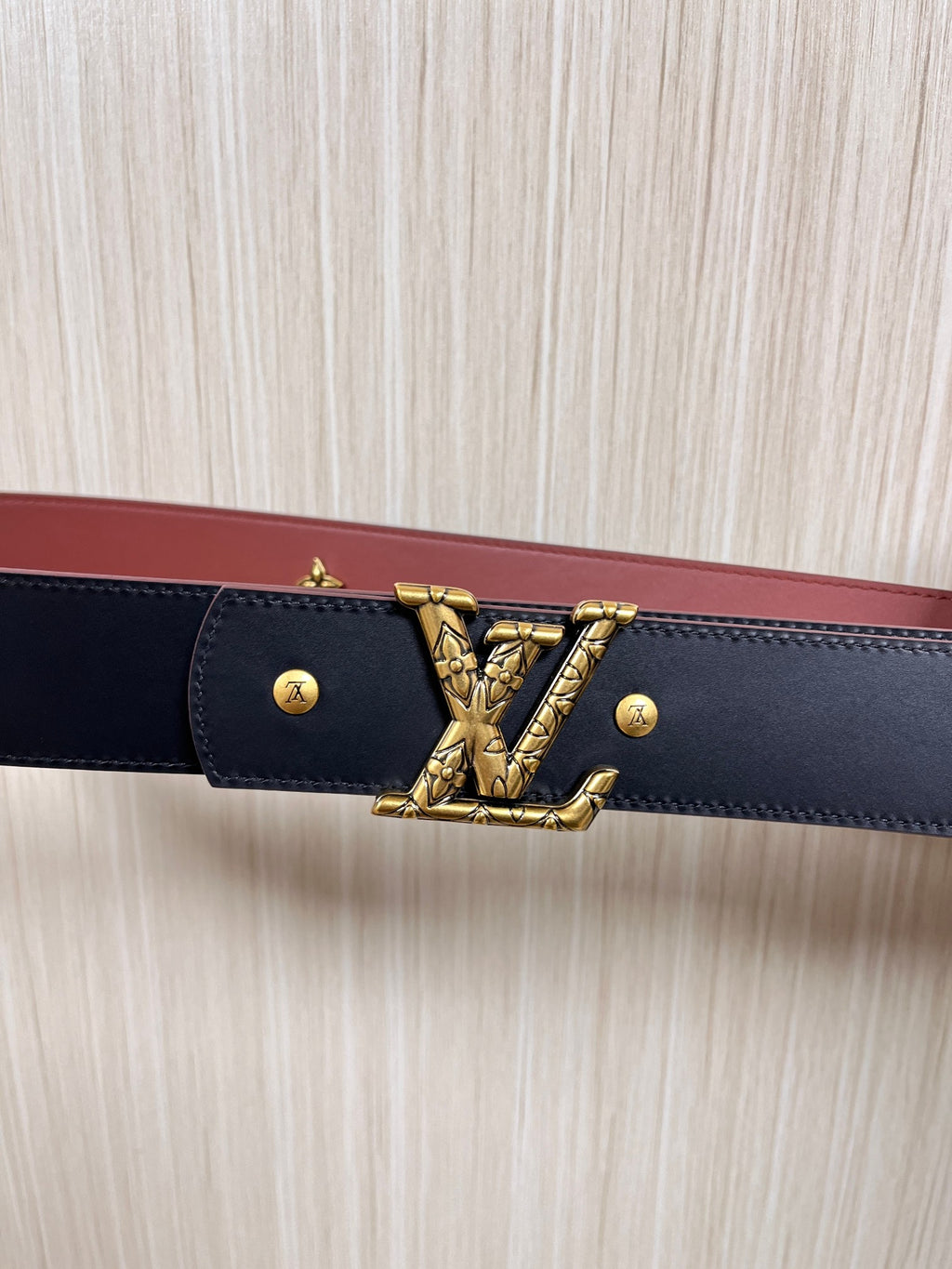 Louis Vuitton LV Dimension Drift Flower Studs 40mm Reversible Belt