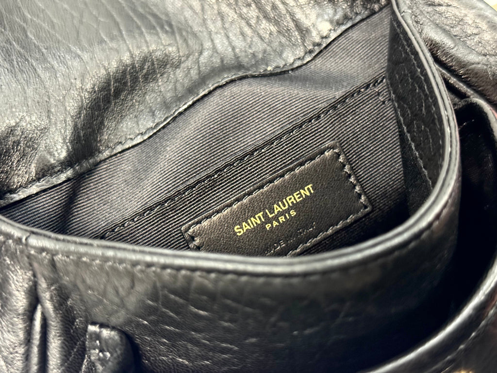 YSL Niki Mini Handbag 18 Black Lambskin Gold Hardware