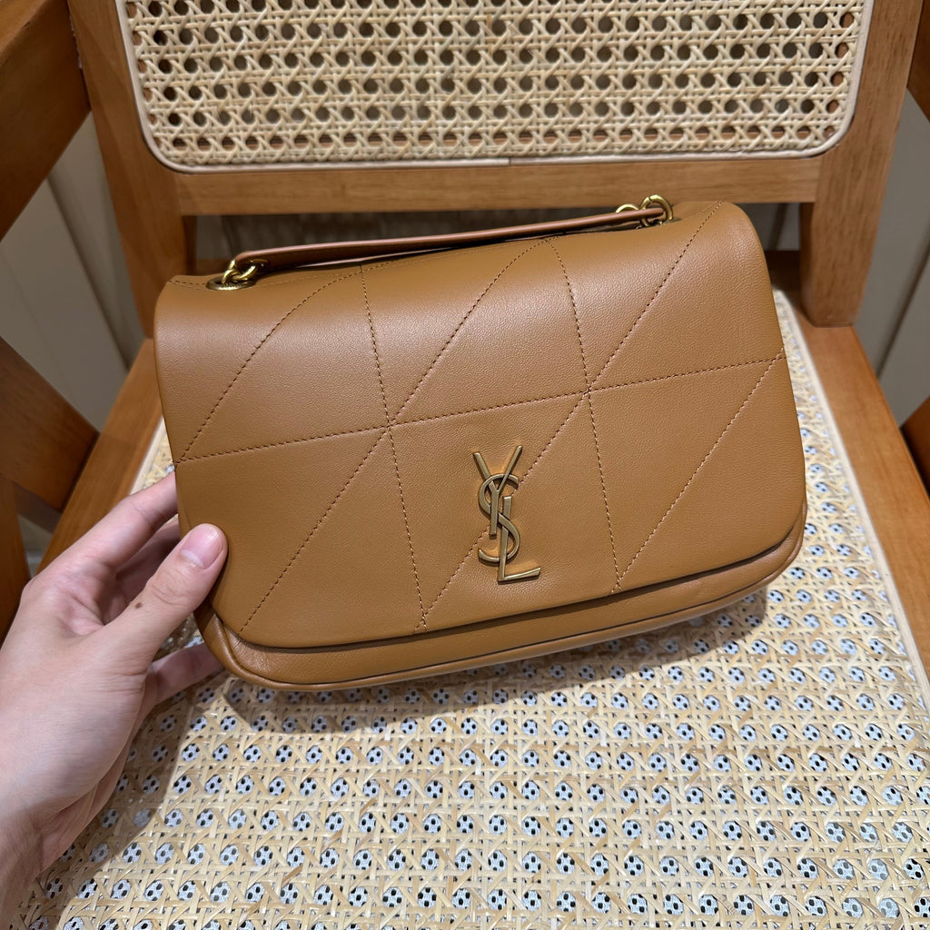 YSL Shoulder Bag 25 Camel Brown Calfskin