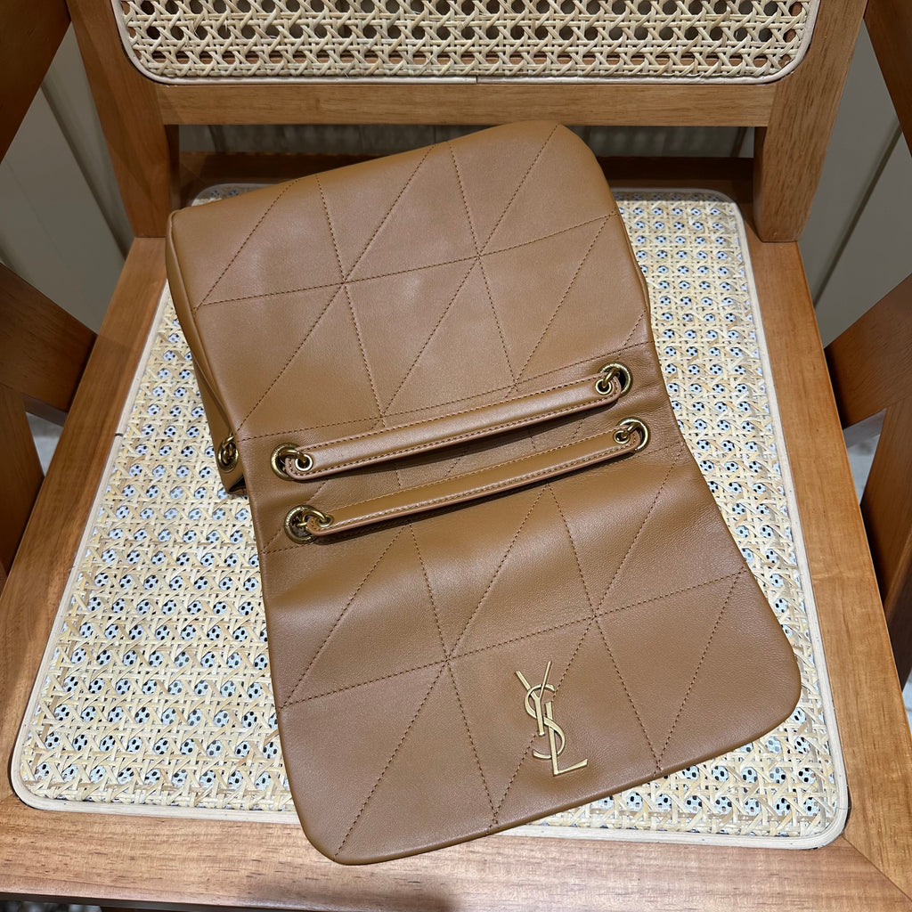 YSL Shoulder Bag 25 Camel Brown Calfskin