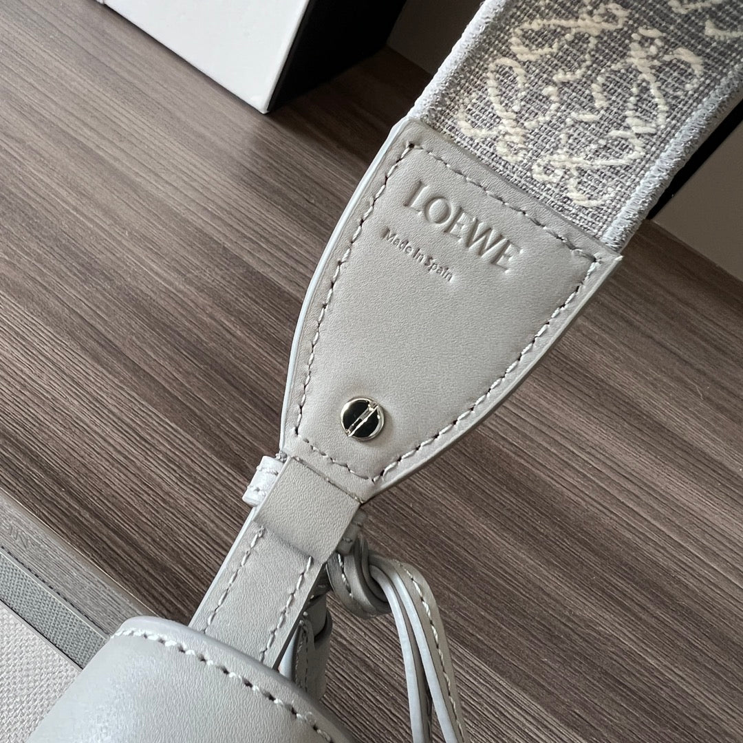 Mini Gate Dual bag in soft calfskin and jacquard grey smooth caflskin