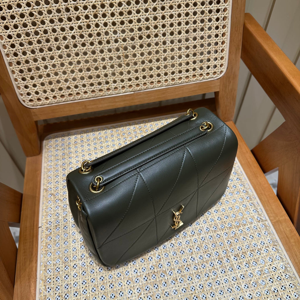 YSL Shoulder Bag 25 Dark Green Calfskin