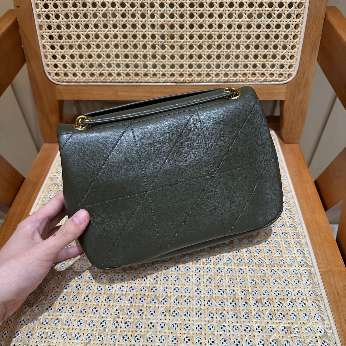 YSL Shoulder Bag 25 Dark Green Calfskin