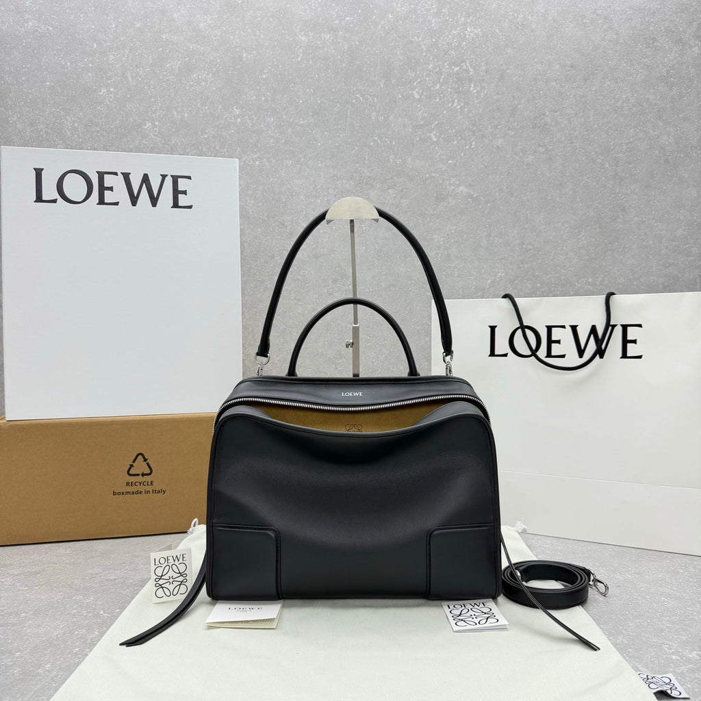 Loewe Large Amazona 180 Bag 35cm Black Calfskin