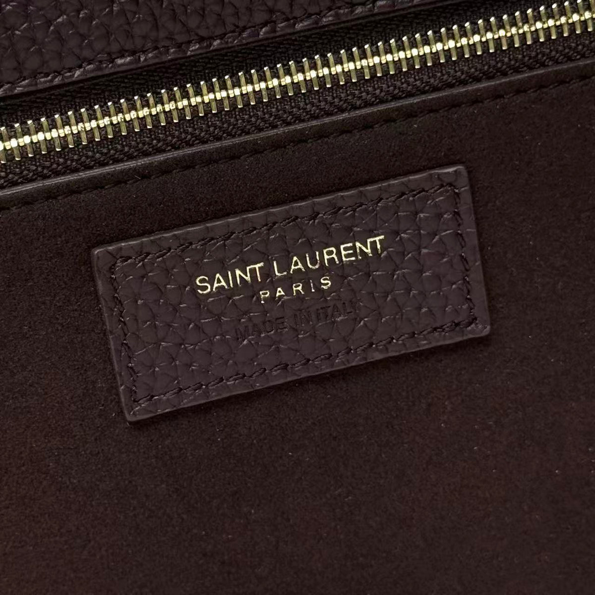 YSL Le 5 À 7 Bea Hobo Bag Dark Brown Grained Leather