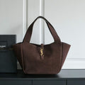 YSL Le 5 À 7 Bea Hobo Bag Dark Brown Suede