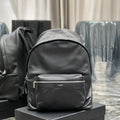 YSL City Backpack Black Matte Leather