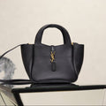 YSL Le 5 à 7 Baby Bea Tote Bag 19cm Black in Deerskin 285533