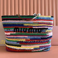 Miu Tote Bag 40cm Colorful Raffia-Effect Woven 285410