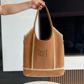 Miumiu Ivy Tote Bag 40 Brown Suede