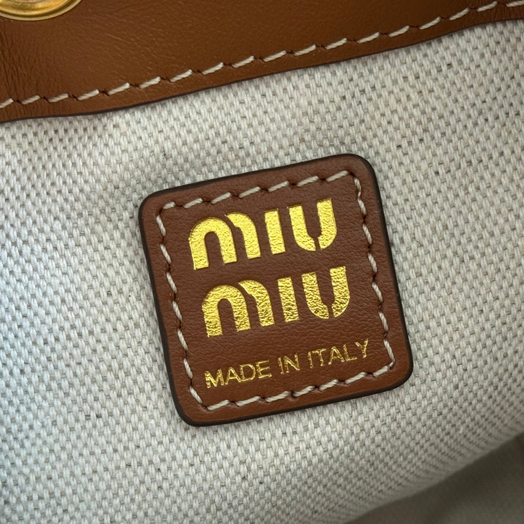Miu MIni Backpack Brown Leather 273201