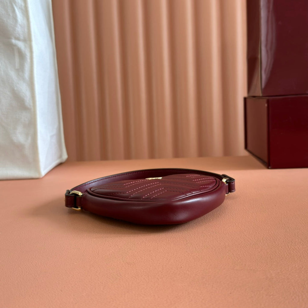 Gucci Marmont Heart Bag Rosso Ancora Red Calfskin 255058