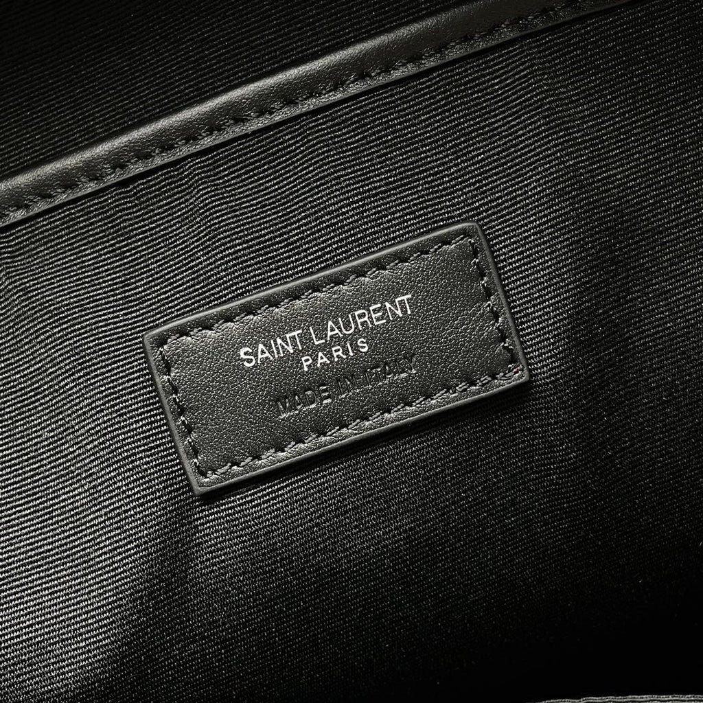 YSL City Backpack 38 Black in Cowhide 285763