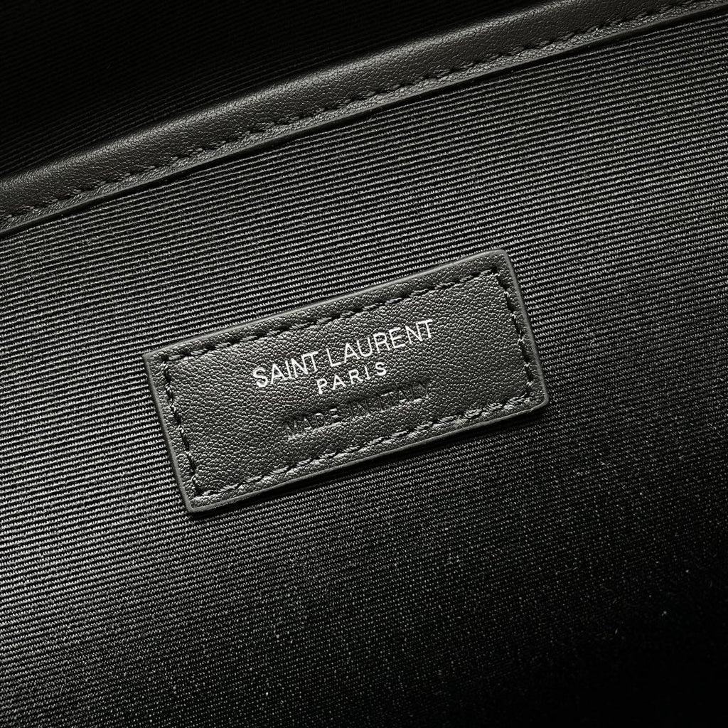 YSL City Backpack 38 Black in Crocodile-patterned Cowhide 285765