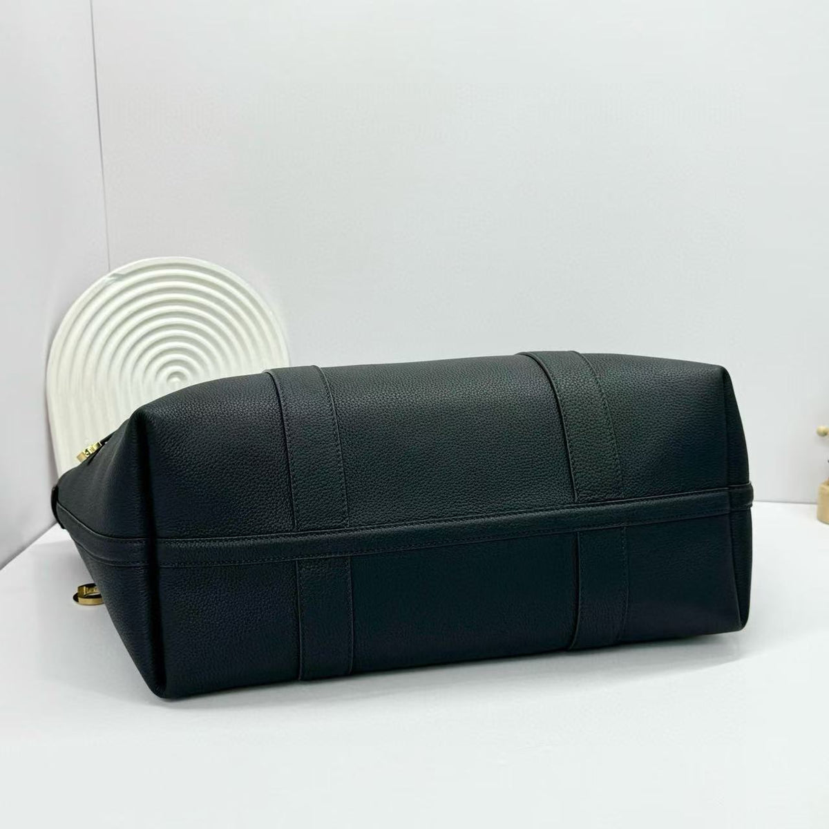 Loro Piana Ghiera Tote 40cm Bag Black Calfskin