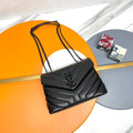 YSL Small Loulou Bag 23cm Full Black Lambskin