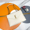 YSL Large Loulou Bag 33cm White Lambskin