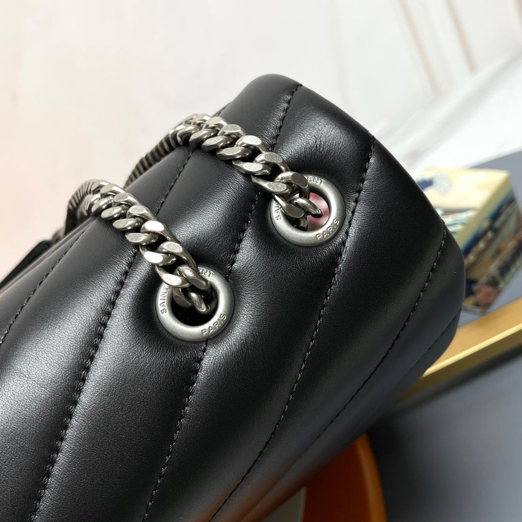 YSL Large Loulou Bag 33cm Black Lambskin SHW