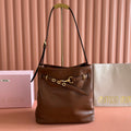 Miu 5BE101 Pouch Brown Cowhide 285393