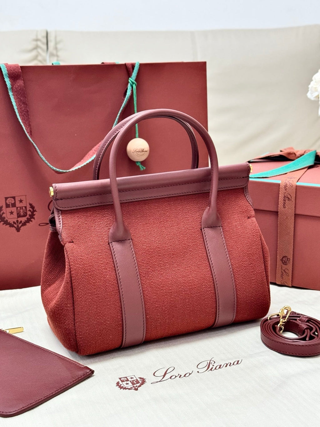 LP Loom L25 Burgundy Calfskin Canvas 282194