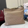 Gucci 25 Beatrix 40cm Handbag Beige mix Dark Brown Canvas Leather 292317