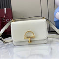 Gucci 25 Siena Bag 22.5cm White Gold Leather 292364