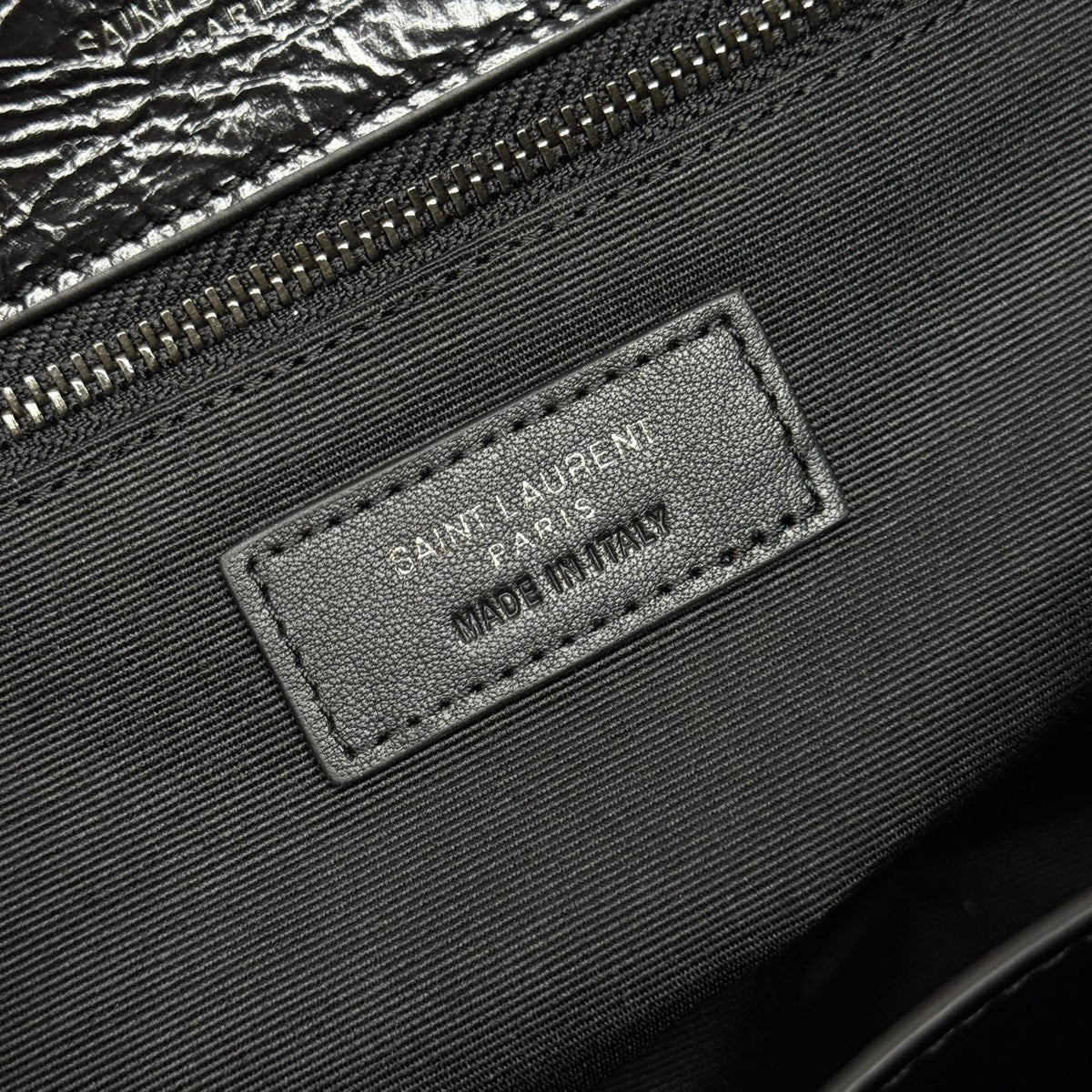YSL Niki Shoulder Bag 28cm Black Elephant Leather 285506