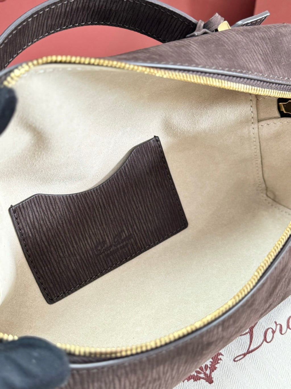 LP Extra Pouch L23 Coffee Ripple Leather 282149