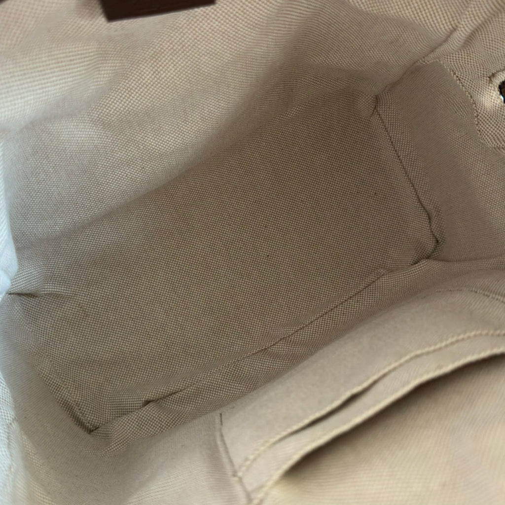 GG Small Ophidia Backpack Beige & Dark Brown GG Monogram Fabric 272187