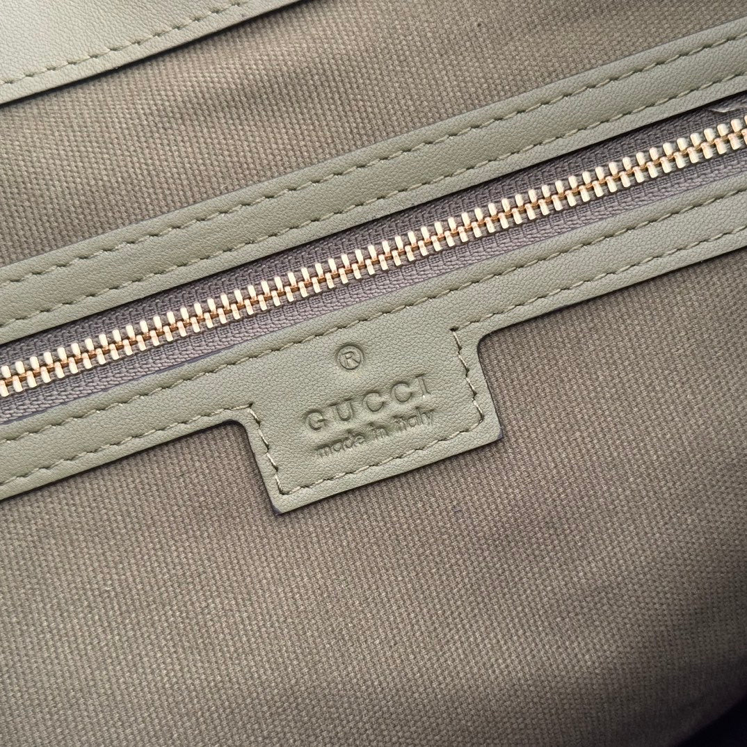 GG Beatrix Medium Tote Bag Olive Green Smooth Leather GHW 272147