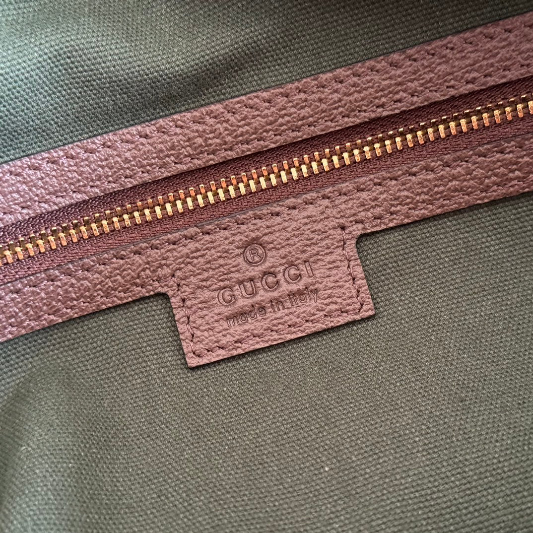 GG Beatrix Large Tote Bag  Beige & Dark Brown GG Monogram Fabric 272142