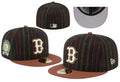 Men's Boston Red Sox New Era Brown Vintage Herringbone 59FIFTY Fitted Hat